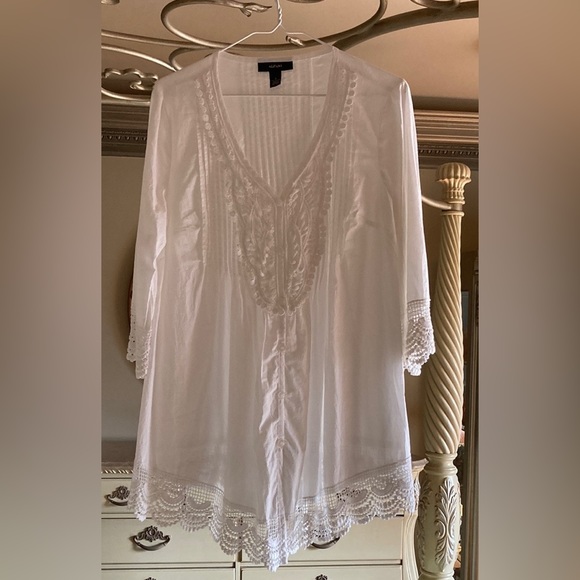 NWOT Woman’s ALFANI White Blouse - Picture 6 of 11